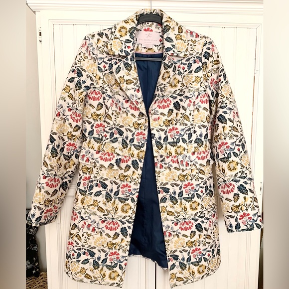 Gal Meets Glam Sabrina Floral Jacquard Coat Size XS - Picture 2 of 9